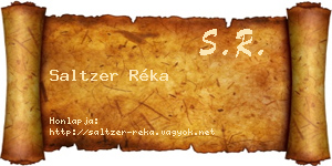Saltzer Réka névjegykártya