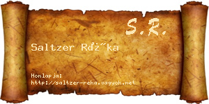 Saltzer Réka névjegykártya