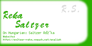 reka saltzer business card